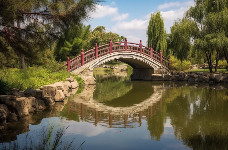 上海闵行韩湘水博园古典建筑精美雕刻设计桥梁,高清,摄影图,摄影图片,图片大全,摄影图免费下载